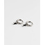 Boucles d'Oreilles 'Sans cesse' Argent Pierre Noire - Acier Inoxydable