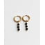 Mon cheri earrings black - stainless steel