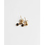 'Estrella' studs black gold - stainless steel