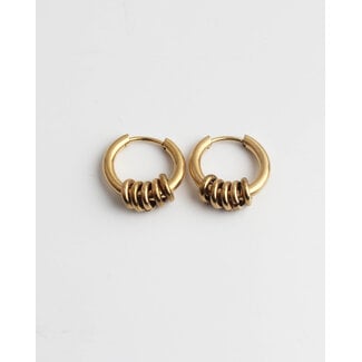 'Bali' Earrings 1 CM OF 2 CM Gold - Stainless Steel