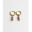 'Kiara' earrings natural stones - stainless steel