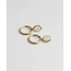 Oval 'Dana' Earrings white - Stainless Steel