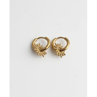 'Here comes the sun' Earrings Gold - Stainless steel