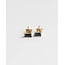 Dark Blue  Diamond Studs - Gold Plated