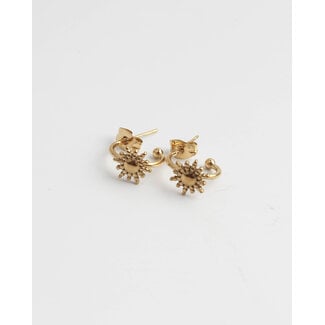 'Mon Soleil' earrings gold - stainless steel