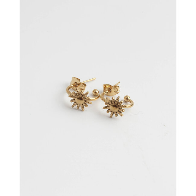 'Mon Soleil' earrings gold - stainless steel