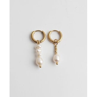 Boucles d'oreilles Marguerite femme, asymétriques vert, blanc ou jaune