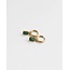 'Karma' Earrings Green Gold - Stainless Steel