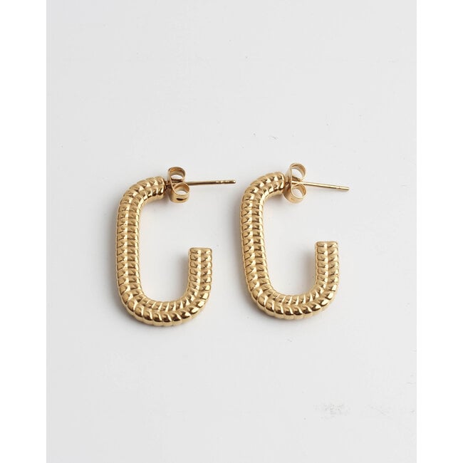 'Jenna' earrings gold - stainless steel