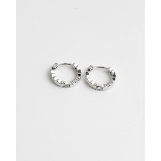 'Emma' Hoops Silver 1.2 CM (gold plated)