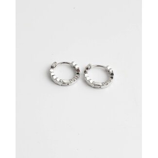 'Emma' Hoops Silver 1.2 CM (veguld)