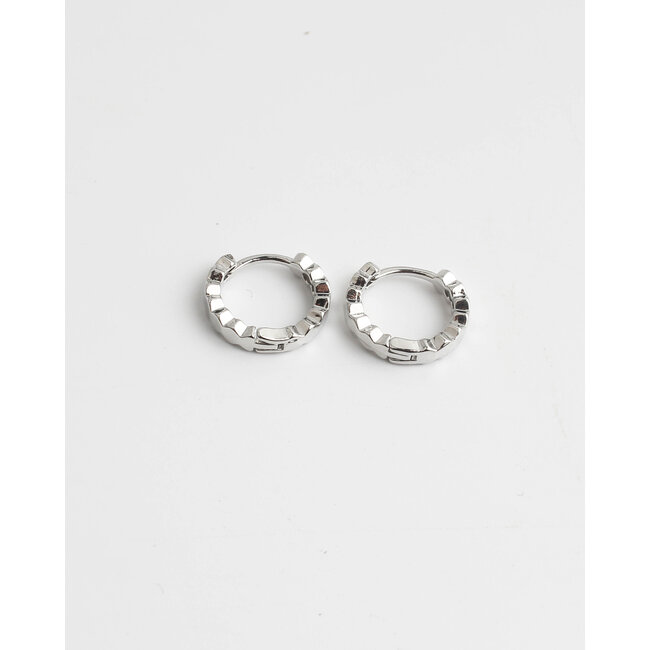 'Emma' Hoops Silver 1.2 CM (gold plated)