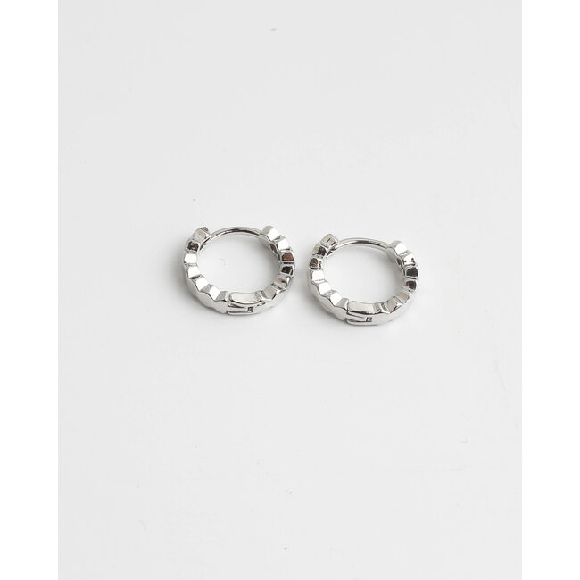 'Emma' Hoops Silver 1.2 CM (veguld)