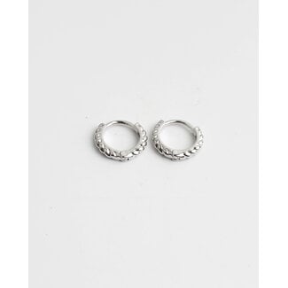 'Fierce' Hoops zilver 1CM (verguld)