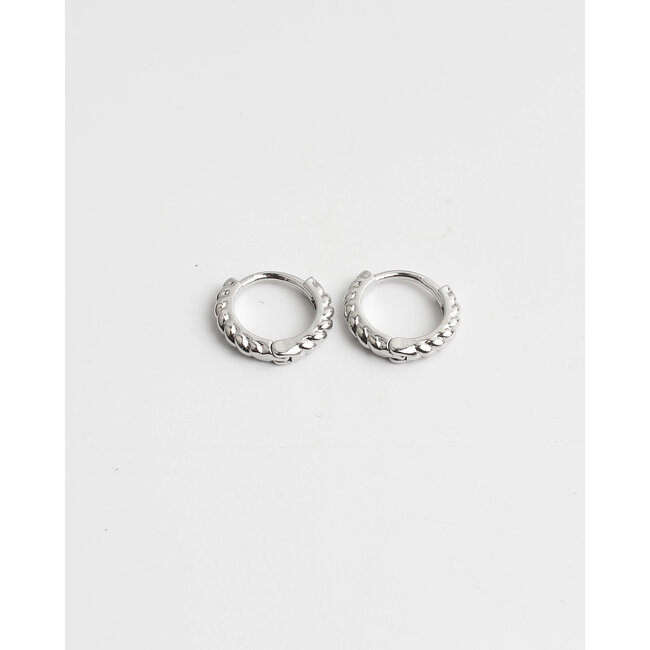 'Fierce' Hoops Silver 1CM (gold plated)