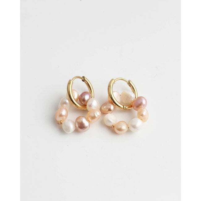 Mix of Pearls Earrings - Stainless steel