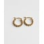 'Rosalie' twisted hoops goud - Stainless Steel