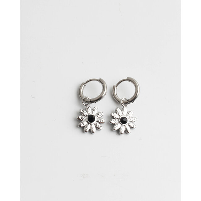 Boucles d'Oreilles 'Valérie' Argent - Acier Inoxydable