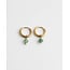 'RÊVER' EARRINGS GREEN - STAINLESS STEEL