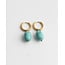 BOUCLES D'OREILLES 'Felicia' TURQUOISE - Acier Inoxydable