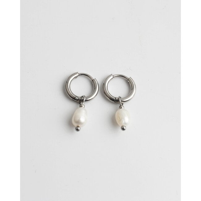 'Perle De Mer' Earrings SILVER - Stainless Steel