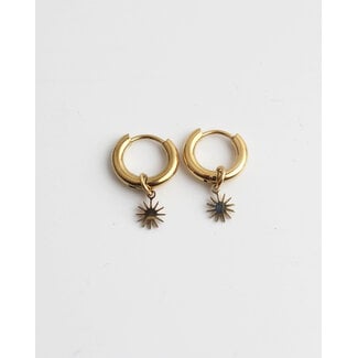 Boucles d'oreilles 'Sweet sun' or - acier inoxydable