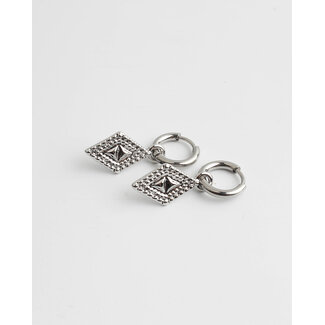 LA VIE EST BELLE EARRINGS ZILVER - STAINLESS STEEL