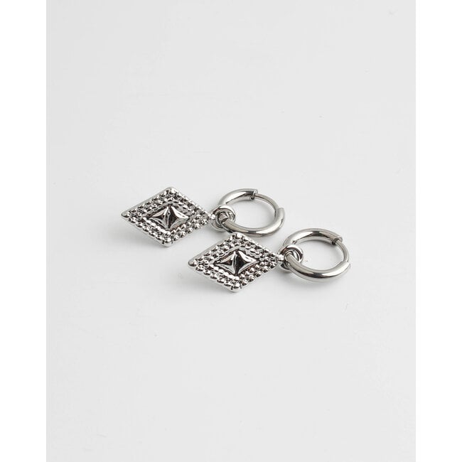 LA VIE EST BELLE EARRINGS ZILVER - STAINLESS STEEL