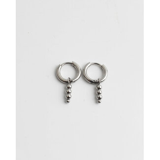 'Julie' Earrings Silver - Stainless Steel