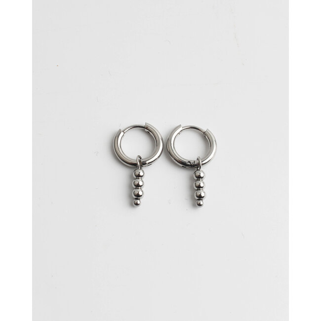 'Julie' Earrings Silver - Stainless Steel