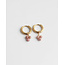 Boucles d'oreilles 'Zara' rose & or - acier inoxydable