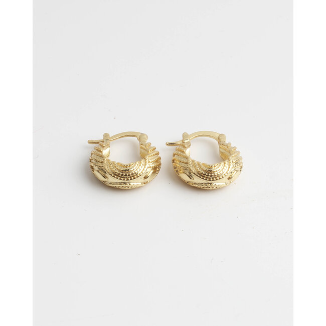 'Elza' Earrings Gold - Stainless Steel