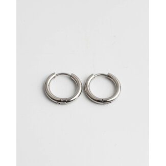 Basic Silver Earrings 1.5 CM - Stainless Steel