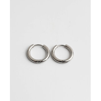 Boucles d'Oreilles Argent Basic 1.5 CM - Acier Inoxydable