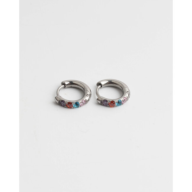 Hoops multicolor Silver1.2 cm - Acero inoxidable