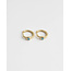 Blue stone hoops - Gold Plated