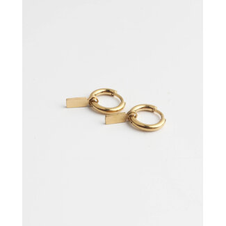 'Suus' Earrings Gold Stainless Steel