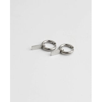 Boucles d'Oreilles 'Suus' Argenté Acier Inoxydable