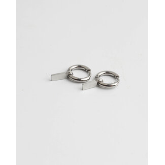 'Suus' Earrings Silver Stainless Steel