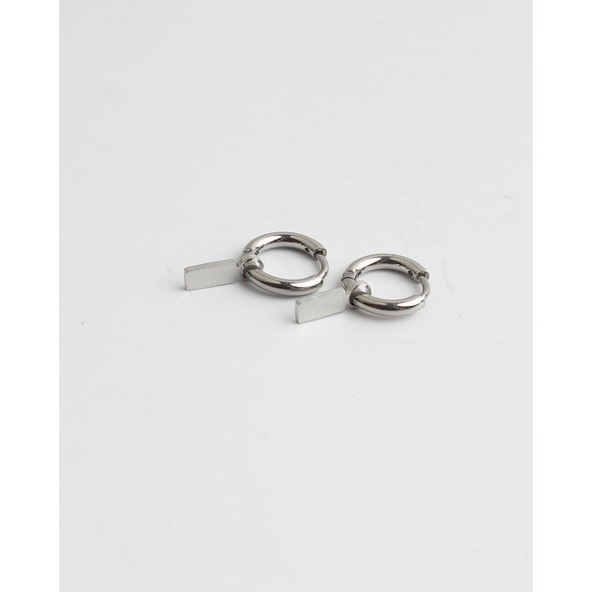 Boucles d'Oreilles 'Suus' Argenté Acier Inoxydable