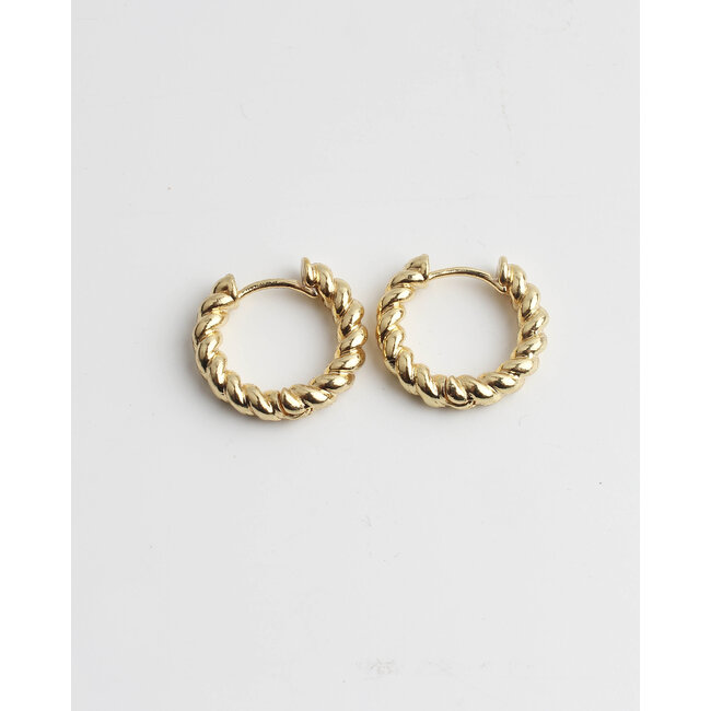 Round Turned Hoops - Gold Plated