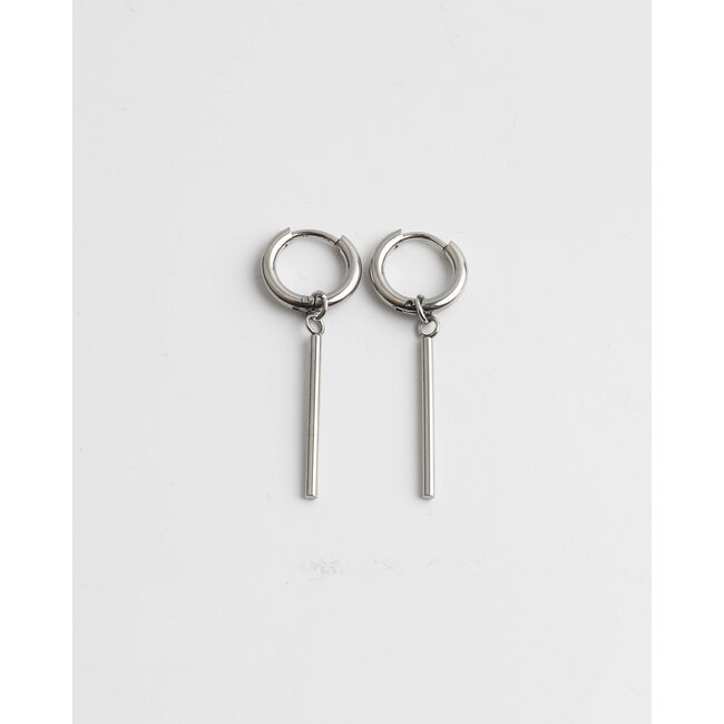 'Frais' Earrings Silver - Stainless Steel