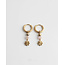 'Fleur Sauvage' earrings Pink & gold - stainless steel