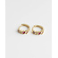 'Zonne' Zirkonia hoop earrings-  Gold Plated