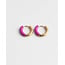 Boucles d'oreilles 'Happy times' rose - acier inoxydable