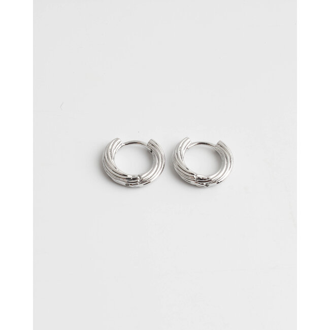 'Stella' hoops 0,8 or 1,5 cm silver - Plated (verguld)