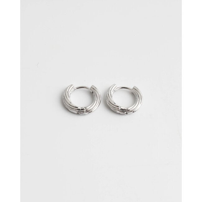 'Stella' hoops 0.8 or 1.5 cm silver - Plated