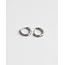 White Stone hoops silver1.2 cm - stainless steel