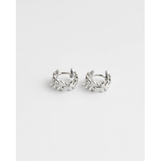 'Leafs' Earrings Silver - Stainless Steel