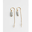 Boucles d'oreilles 'Yaya' Labradorite - acier inoxydable